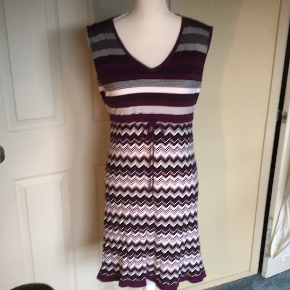 Knit Sleeveless Dress with Umpire Waistline